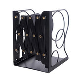 JIARI Adjustable Bookends Metal Book Ends Holder Shelf Heavy Duty Nonskid Bookend for Heavy Book (Round Black) JIARI