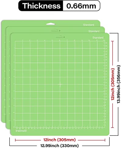 Gwybkq Cutting Mat for Cricut Maker 3/Maker/Explore 3/Air 2/Air/One 12 Pack 12x12 Cut Mats Replacement Accessories Adhesive Sticky Green Cricket Gwybkq