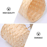 Zerodeko 12 PCS Miniature Artifical Wood Woven Baskets, Mini Woven Baskets Party Favor, Mini Woven Baskets Without Handles for Home Office Table Zerodeko