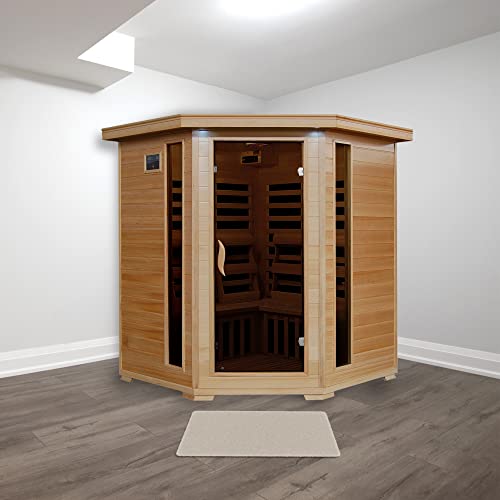 HeatWave BSA2420 4 Person Hemlock Carbon Infrared Sauna Blue Wave