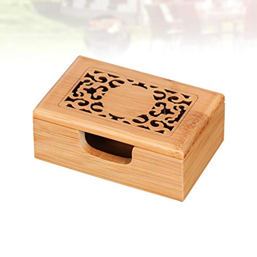 Amosfun Business Card Holder Organizer Wood Business Card Box Business Cards File Storage Holders Amosfun