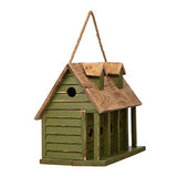 Glitzhome 11" H Hanging Birdhouse Distressed Wooden Decorative Garden Watermelon Bird House for Outside glitzhome