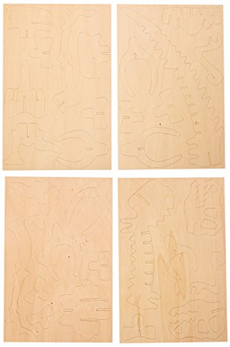 Puzzled 3D Puzzle Big Tyrannosaurus Wood Craft Construction Model Kit Educational DIY Wooden Dinosaur Toy Assemble Model Unfinished Crafting Hobby Puzzled