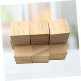 COHEALI 60pcs Wood Craft Supplies Wooden Cubes Bulk Wooden Craft Cubes Wooden Square Cubes Unfinished Wood Cubes Small Wooden Cubes Unfinished Wood COHEALI