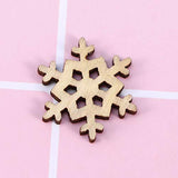 SEWACC 300PCS Mini Christmas Wooden Cutouts Unfinished Wood Christmas Ornaments Snowflake Tree Bell Deer Embellishments Hanging Wooden Pendant Slices SEWACC