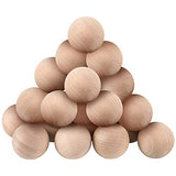 HAKZEON 45 PCS 2 Inch Wooden Round Ball, Unfinished Wood Spheres with Smooth Surface Natural Wooden Rounds for DIY, Arts, Crafts and Projects HAKZEON