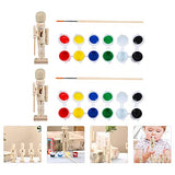 2Sets Christmas Nutcracker unpainted Nutcracker Unfinished Wood Nutcracker Christmas Table Decorations Tall Nutcracker Decorations Xmas Gift Indoor ifundom