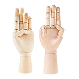 Greatstar 12" Art Mannequin Hand,Wooden Flexible Left/Right Hand for Home Office Desk Joints Kids Children Toys Gift For Drawing, Sketching, Painting Greatstar