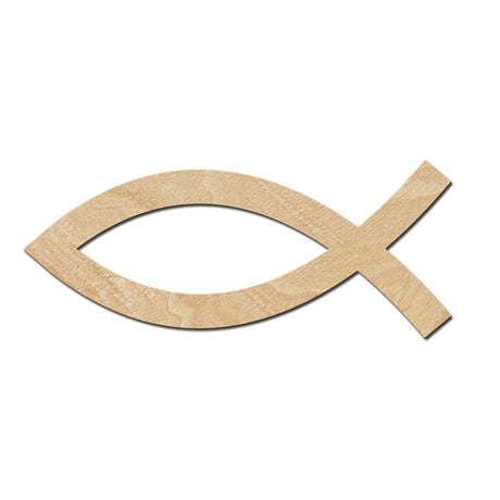 Jesus Fish Wood Cutouts for crafts, Laser Cut Wood Shapes 5mm thick Baltic Birch Wood, Multiple Sizes Available Elliefont Styles