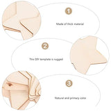 BESPORTBLE 50Pcs Unfinished DIY Wood Chips, Star Shaped DIY Graffiti Slices, Wooden Crafts to Paint BESPORTBLE