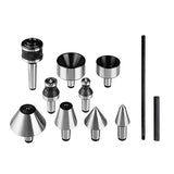 NAGU 9-Piece MT2 Wood Lathe Drive and Live Center Kit with Wooden Box（Quick Replacement） NAGU