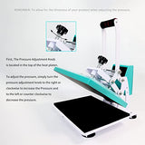 MAIKESUB 12x10 Inch High Pressure Heat Press Machine for T Shirts Digital Industrial Sublimation Printer for Heat Transfer Vinyl Intelligent Green MAIKESUB