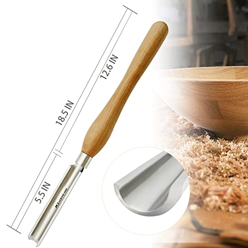 UF-SHARP 1 inch Spindle Roughing Gouge for Wood Lathe,28mm M2 Cryo HSS Wood Turning Tools with Beech Wood Handle (28mm)