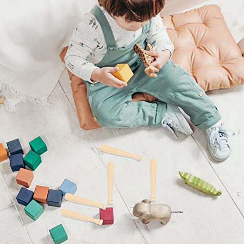 Bats Unfinished Mini Wooden Baseball 20pcs Natural Wood Unpainted Charm for Scrapbooking Keychain Accessories Action Figures DIY Craft Projects jojofuny