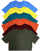 SOCKS'NBULK 12 Pack Mens Cotton Crew Neck Regular T-Shirts Bulk Short Sleeve Lightweight Tees Mix Colors, Size Large SOCKS'NBULK