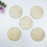 20pcs Unfinished Basketball Wood Cutouts Basketball Wood DIY Crafts Cutouts Blank Wooden Basketball Shaped Hanging Ornaments KRSHEMDE