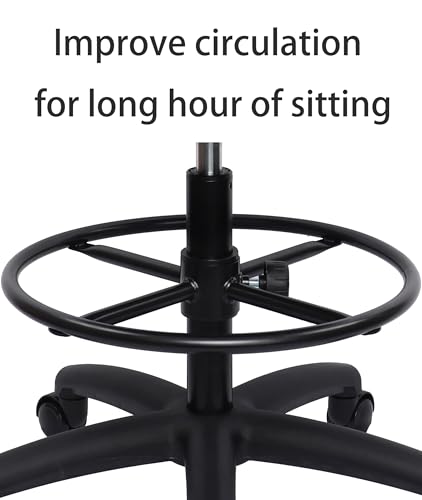 TAKE UR SEAT Deluxe Polyurethane Drafting Lab Stool Chair, 18" Adjustable Footring, 10" Adjustable Height, 450 lbs seat Capacity, Heavy Duty, Built TAKE UR SEAT