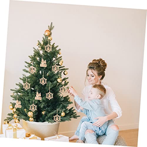 ABOOFAN Christmas Carved Wooden Slice s en Unfinished Wooden Star Ornament ABOOFAN