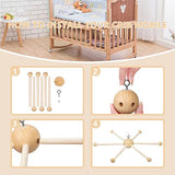 Focalmotors Baby Wooden Mobile Hanger,Mobile kit Crib,Mobile Hanging Frame Bed Toy Decoration DIY Crafts Photography Props Newborn Gift (Style-C) Focalmotors