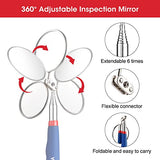 WORKPRO 4PC Telescoping Magnetic Pick Up Tool Kit, Includes Telescoping Inspection Mirror, 2PC Magnetic Pick Up Tool And Four Claw Grabber Tool, Pick WORKPRO