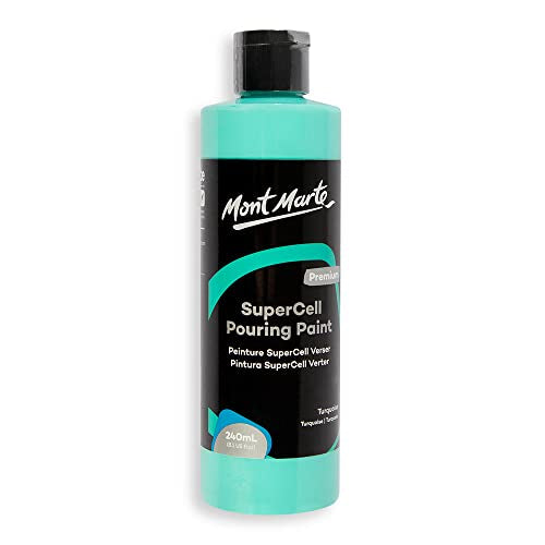 MONT MARTE SuperCell Pouring Paint 240ml - Turquoise - WoodArtSupply