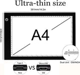 Light Box Drawing Pad, Tracing Board with Type-C Charge Cable and Brightness Adjustable for Artists, AnimationDrawing, Sketching, Animation, X-ray XIAOSTAR