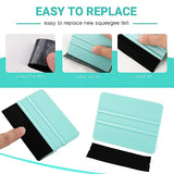 WRAPXPERT Squeegee for Vinyl- Felt Vinyl Squeegee 2 Pcs,Purple and Teal Squeegee Scraper Tool Kit for Crafts Car Wrap Window Tint Wallpaper Glass WRAPXPERT