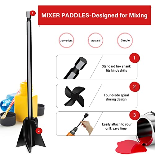 Epoxy Resin Mixer Silicone Paddles - 3 Reusable Pixiss