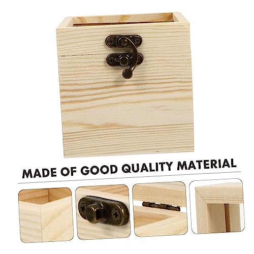 ABOOFAN 3 Pcs Wooden Box with Glass Lid Jewelry Gift Boxes for Earrings Jewelry Container Plain Gift Boxes Earring Display Holder Glass Jewelry ABOOFAN
