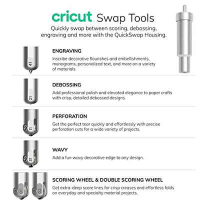 Cricut Maker Tools and Blades Bundle - Cricut Maker 3 Knife Blade and Housing, Wavy Blade and Engraving Tip Set - Craft Cutting Machine Tools for DIY Leather, Fabric, Metal and Cardstock Projects