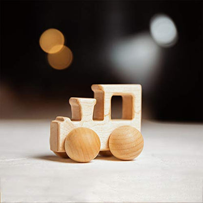 3PCS Wooden Baby Toys,Baby Grasping Toys Push Car Toys Montessori Toys Wooden Toy Vehicles,#3 - WoodArtSupply