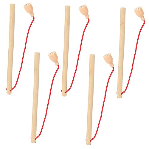 Operitacx 5pcs Kids Fishing Rod Fishing Toys Wood Toys Kids Fishing Pole Toys for Kids Children's Toys Kid Toys Child Fishing Pole Kindergarten Operitacx