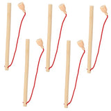 Operitacx 5pcs Kids Fishing Rod Fishing Toys Wood Toys Kids Fishing Pole Toys for Kids Children's Toys Kid Toys Child Fishing Pole Kindergarten Operitacx