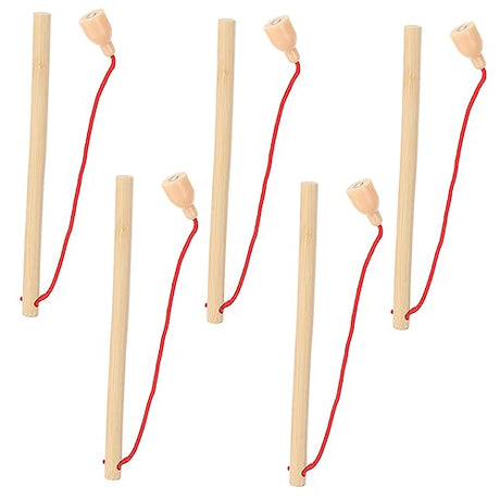 Operitacx 5pcs Kids Fishing Rod Fishing Toys Wood Toys Kids Fishing Pole Toys for Kids Children's Toys Kid Toys Child Fishing Pole Kindergarten Operitacx