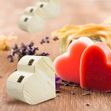 Chris.W 4 Pieces Unfinished Wooden Box Heart Shaped Eternal Flower Storage Box, Natural Wood Box with Maganets for Crafting Making Jewelry Box Art Chris.W