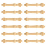 COHEALI 36 pcs Wooden Art Craft Decor Accessory DIY Spindles Unfinished Dollhouse Wood Handrails Layout Models Miniature Furniture for Mini Railing COHEALI