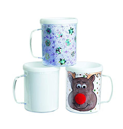 Colorations Design Your Own Mugs, Great Craft Project for Kids, Create a Keepsake, 12 Mugs, Ideal Mothers Day or Fathers Day Gift, Birthday or - WoodArtSupply