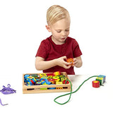 Melissa & Doug Deluxe Wooden Lacing Beads - Educational Activity With 27 Beads and 2 Laces - Beads For Toddlers, Fine Motor Skills Lacing Toys For Melissa & Doug