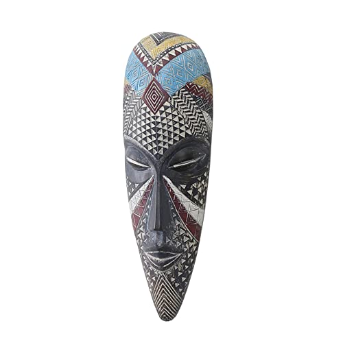 OTARTU African Mask Wall Sculpture Hand Carved African Tribal Wall Mask Art - WoodArtSupply