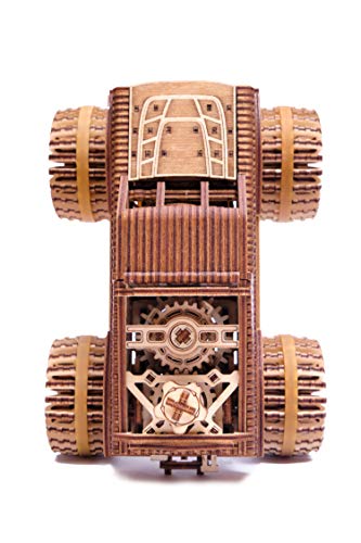 Wood Trick 3D Wooden Monster Pickup Truck Puzzle - Build & Race Up to 20 Feet! - WoodArtSupply