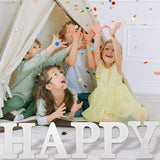 AOCEAN 10 Inch White Big Wood Letters, Unfinished Wooden Letters for Wall Decor Decorative Standing Letters Slices Sign Board Decoration for Craft AOCEAN