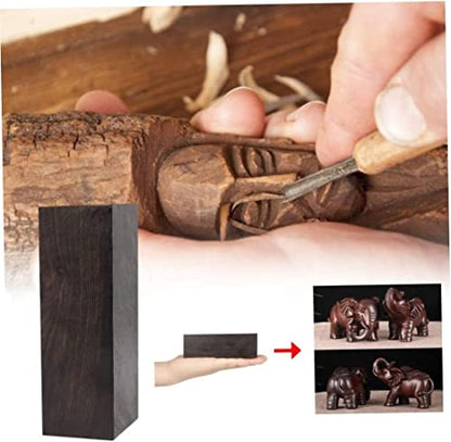 Ebony Lumber, Black Ebony Wood Lumber Blank DIY Material Black Wood Woodworking Tool Wood Timber Handle Plate for DIY Music Instruments Tools