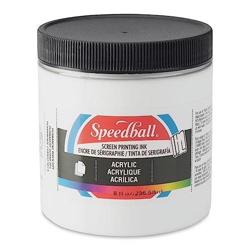 Speedball Acrylic Screen Printing Ink, 8-Ounce, White - WoodArtSupply