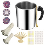 Phinicco Candle Wax Melter 1000ML Wax Melting Pot Candle Making Kit Candle Pouring Pot with 100pcs Candle Wicks 40 PCS Wicks Sticker 3 PCS Candle Phinicco