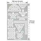 Aleks Melnyk #37.1 Metal Journal Stencil, Pyrography Celtic Patterns, Wicca Stencil, Celtic Knot Stencil, Viking Stencil, Wood Burning Template, Wood - WoodArtSupply