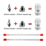 SAGUD Professional Airbrush Kit, Dual-Action Gravity Feed Air Brush Gun with 0.2 0.3 0.5mm Nozzles Needles for Shoes,Cake,Nails,Body,Hobby. SAGUD