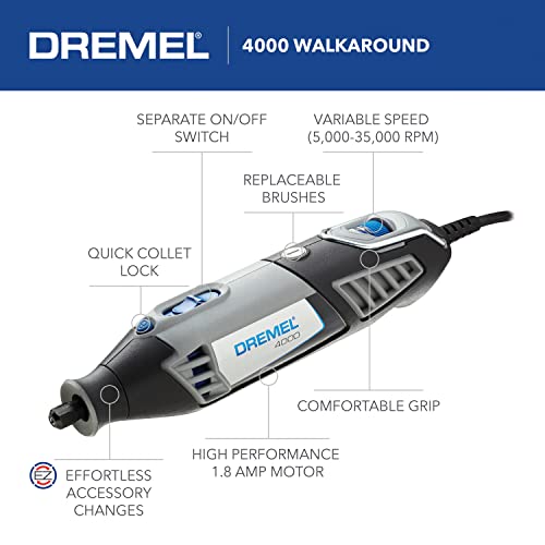 Dremel 4000-2/30 Variable Speed Rotary Tool Kit - Engraver, Polisher, and Sander- Perfect for Cutting, Detail Sanding, Engraving, Wood Carving, and - WoodArtSupply