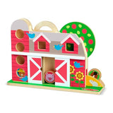 Melissa & Doug GO Tots Wooden Barnyard Tumble with 4 Disks - Farm Themed, Stack And Drop Developmental Toys For Toddlers Ages 1+ Melissa & Doug