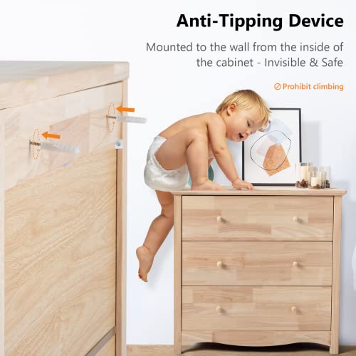 VINGLI Unfinished Natural Solid Wood 3 Drawer Dresser for Bedroom, Farmhouse Dressers & Chests of Drawers Color DIY Rubber Wood Dresser with Full VINGLI