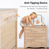 VINGLI Upgraged Unfinished 3 Drawer Dresser for Bedroom Natural Solid Wood Dresser Color DIY, Farmhouse Dresser with Spacious Storage Chests of VINGLI